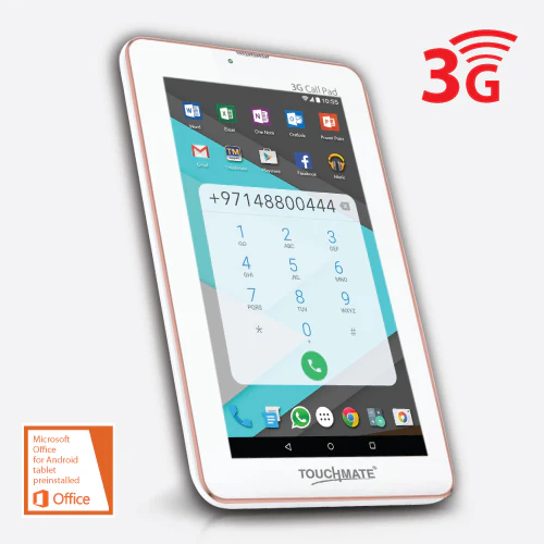 TOUCHMATE 7" 3G Calling Quad Core Tablet with MS Office - (3G Call Pad) | SKU: TM-MID794CW